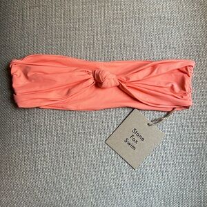 Stone Fox Swim bandeau Lele bikini top NWT